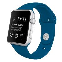 cool correa goma azul para apple watch watch 4244 mm series 123456se