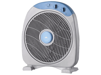 Ventilador de sobremesa - ok. OTF 303526 ES, 45W, 3 Velocidades, 5 Aspas, Temporizador 1h, Azul/Blanco