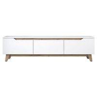 mueble de tv 3 puertas blanco - l180 cm