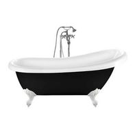 banera con patas richmond negra  171 cm patas aguila blancas