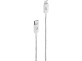 Cable USB-C a Lightning - CellularLine, 1.5 m, USB C Lightning, Apple, Blanco