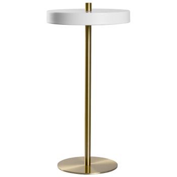 Lámpara De Mesa Led Moderna Base De Metal Con Regulador De Intensidad Oficina Blanco Evenlode