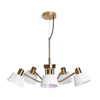 Lámpara Colgante Metal Magda 5 Focos Blanco