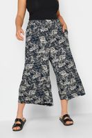 yours culottes azul marino estampado mujer curvy y tallas grandes yours