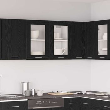 Vidaxl Mueble Colgante Lyon Roble Negro 80 X 31 X 60 Cm
