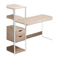 escritorio con estanteria de madera blanca 107x40x110 cm