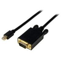 startechcom cable 18m mini displayport a vga - cable adaptador activo mini dp a vga - 1080p - mdp 12 o thunderbolt 12 macpc a monitor vga - cable convertidor