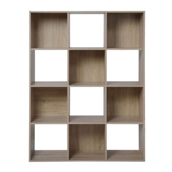 Estantería de almacenamiento con 12 compartimentos h124 cm -