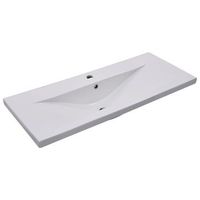 lavabo encastrado de ceramica blanco 101x395x185 cm vidaxl