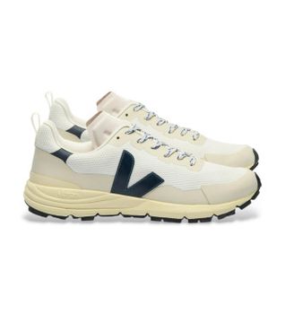 VEJA para mujer. DC1803220 Zapatillas Dekkan blanco (38), Plano, Cordones, Casual, Sostenible, Poliéster reciclado
