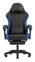 silla gamer mars gaming mgcxbbl negra y azul reclinable reposabrazos ajustable reposapies cojines
