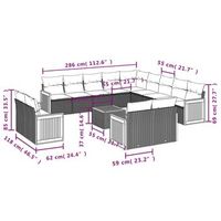 conjunto de sofa de patio incluye cojines combinacion de 14 piezas