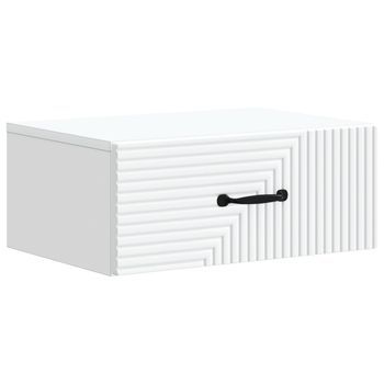 Mesita De Noche De Pared - Mueble Para Dormitorio - Madera De Ingeniería (49x34.5x20cm)