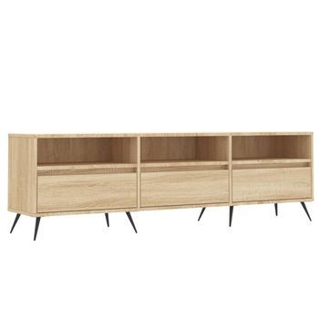 Mueble Tv | Mueble De Salón | Mesa De Tv Madera Contrachapada Roble Sonoma 150x30x44,5 Cm