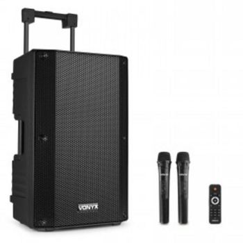 Altavoces Vonyx Portátiles Bluetooth 800W con micrófonos y batería