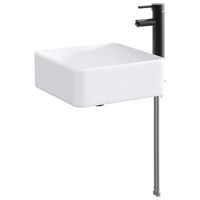 lavabo de bano con grifo y desague negro mate vidaxl