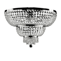 lampara de techo mozart en hierro y laton cromado con pedreria 8 luces h48 o65 bl189-pl8-cr
