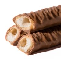 barquillos de turron al chocolate