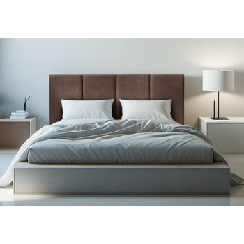 Cabecero Cama Granada Tapizado Tejido Antimanchas 200x70 Cm Marrón