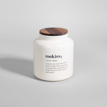 Bote de porcelana beige (grande)