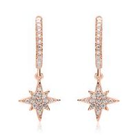 estrella criolla de plata 925 banada en oro rosa con circonitas