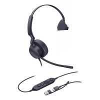auriculares yealink uh42 mono con cable usb-ca para llamadas y musica diadema control en cable negro