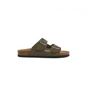 pepe jeans para hombre pms90112 sandalias de piel bio verde 44 plano ninguno casual