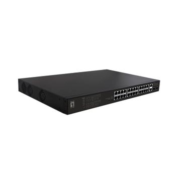 Conmutador LevelOne FGP-2831 No Administrado 28 Puertos Fast Ethernet PoE 1U