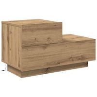 mesita de noche - mesilla de noche con cajon roble artisan 70 x 36 x 405 cm