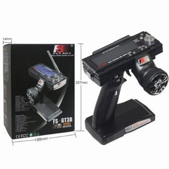 Transmisor Flysky FS-GT3B 2.4GHz 3CH AFHDS con receptor FS-GR3C para coche, barco y tanque RC