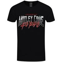 motley crue camiseta manga larga 40 years para mujer