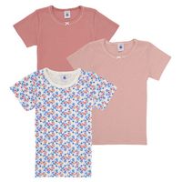 petit bateau camiseta 3 tee shirts mc para nina