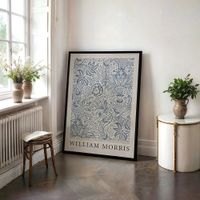 cuadro willow pattern x marco negro 30x40 cm