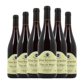 Château Nuit Des Dames Vino Tinto Côtes Crianza 75 Cl 12.5% Vol. (pack De 6 Unidades)