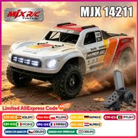 hyper go mjx 14211 coche de control remoto sin escobillas escala 114 alta velocidad todoterreno camion de control remoto 4wd vehiculo de carreras con luces led para derrapes y escalada coche