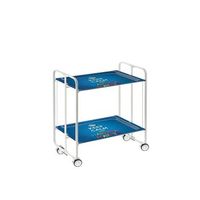 carrito auxiliar plegable bauhaus con ruedas - armazon metalico blanco 2 niveles y 4 posiciones ajustables60