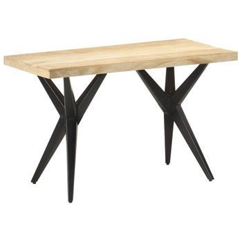 Mesa De Comedor De Madera Maciza De Mango 120x60x76 Cm Vidaxl