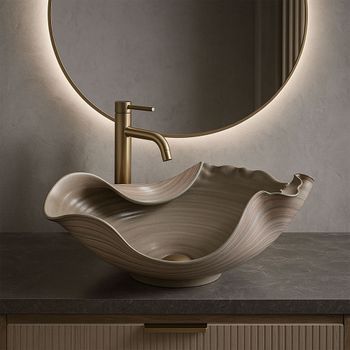 Lavabo De Encimera Rea Hm-15 Handmade Art Beige