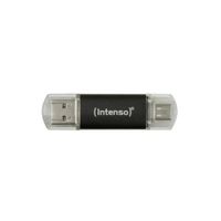 intenso - pendrive 3539480 de aluminio usb-c y usb-a 32 gb velocidad hasta 70 mbs compatible con windows y macos ideal para profesionales exigentes