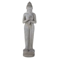 escultura de exterior de buda gris blanca alt 158 cm