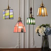 lamparas colgantes tiffany retro coloridas lampara creativa para restaurante lampara de techo para sala de estar lamparas de arana sencillas para dormitorio loft