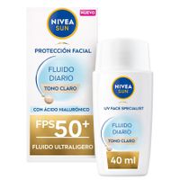 nivea - nivea sun fluido facial diario ultra ligero spf50 cremas faciales 40 ml unisex