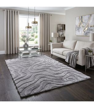 Limba 13020 - Alfombra Pelo Suave - Efecto 3D - Gris