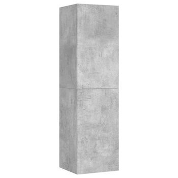 Mueble De Tv Madera Contrachapada Gris Hormigón 30,5x30x110 Cm