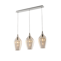 riel de hierro ares con cristal pyrex ambar 3 luces l75 x 10 bl273-bin3-am