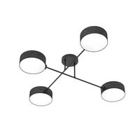 lampara de techo lorix negro 4 luces