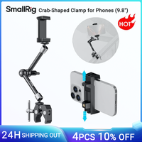 smallrig abrazadera en forma de cangrejo de 98 pulgadas para telefonos con super abrazadera y brazo magico con tornillo de 14 -20 para camaras de accion monitores microfono -5326