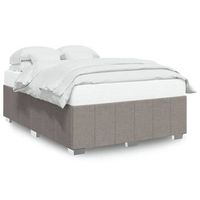 cama sin colchon tela gris taupe 160x200 cm vidaxl
