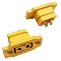 conector hembra amass xt60e-f xt60 de 5pcs con agujero de fijacion para montaje