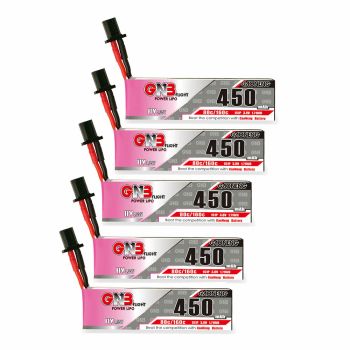 Batería de LiPo GAONENG GNB 3.8V 450mAh 80C 1S 4.35V HV GNB27 para el dron de carreras TINY7 Moblite7 Walksnail Whoop FP
